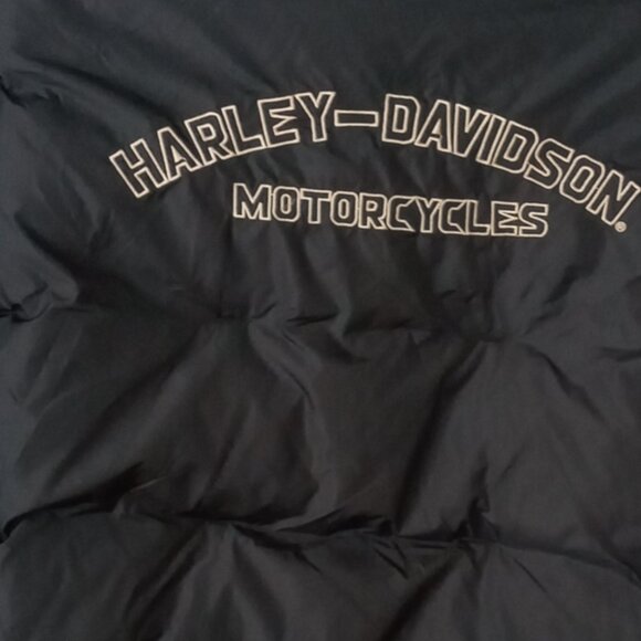 Vintage Harley Davidson Reversible Down Jacket black/camo size 2XL - Picture 9 of 11